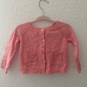 Cute pink baby girl cardigan